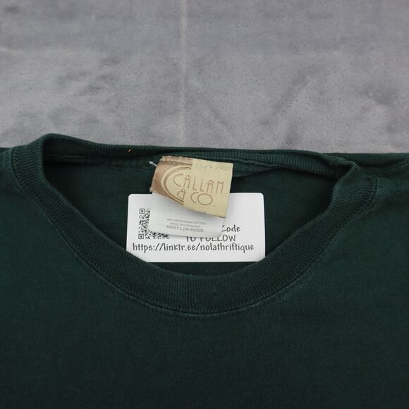 Grandpa Callan Co Shirt Mens L Green Short Sleeve Crew Neck Preshrunk Tee - Picture 9 of 16